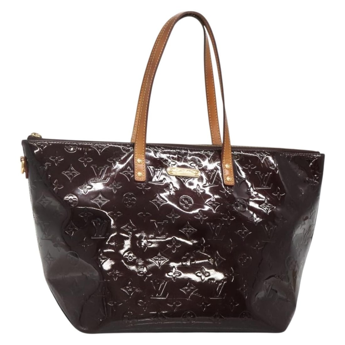 LOUIS VUITTON Monogram Vernis Bellevue GM Tote Bag Amarante M93589 Auth (1 of 18)