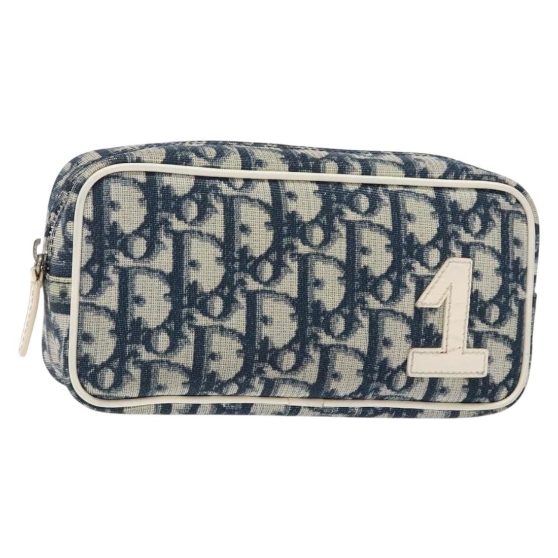 Christian Dior Navy Trotter Canvas Pouch Authentic Spain: Christian Dior Navy Trotter Canvas Pouch Authentic Spain This Christian Dior Pouch is crafted from signature Trotter canvas in a sophisticated navy color. It features dimensions of approximately 6.7 i