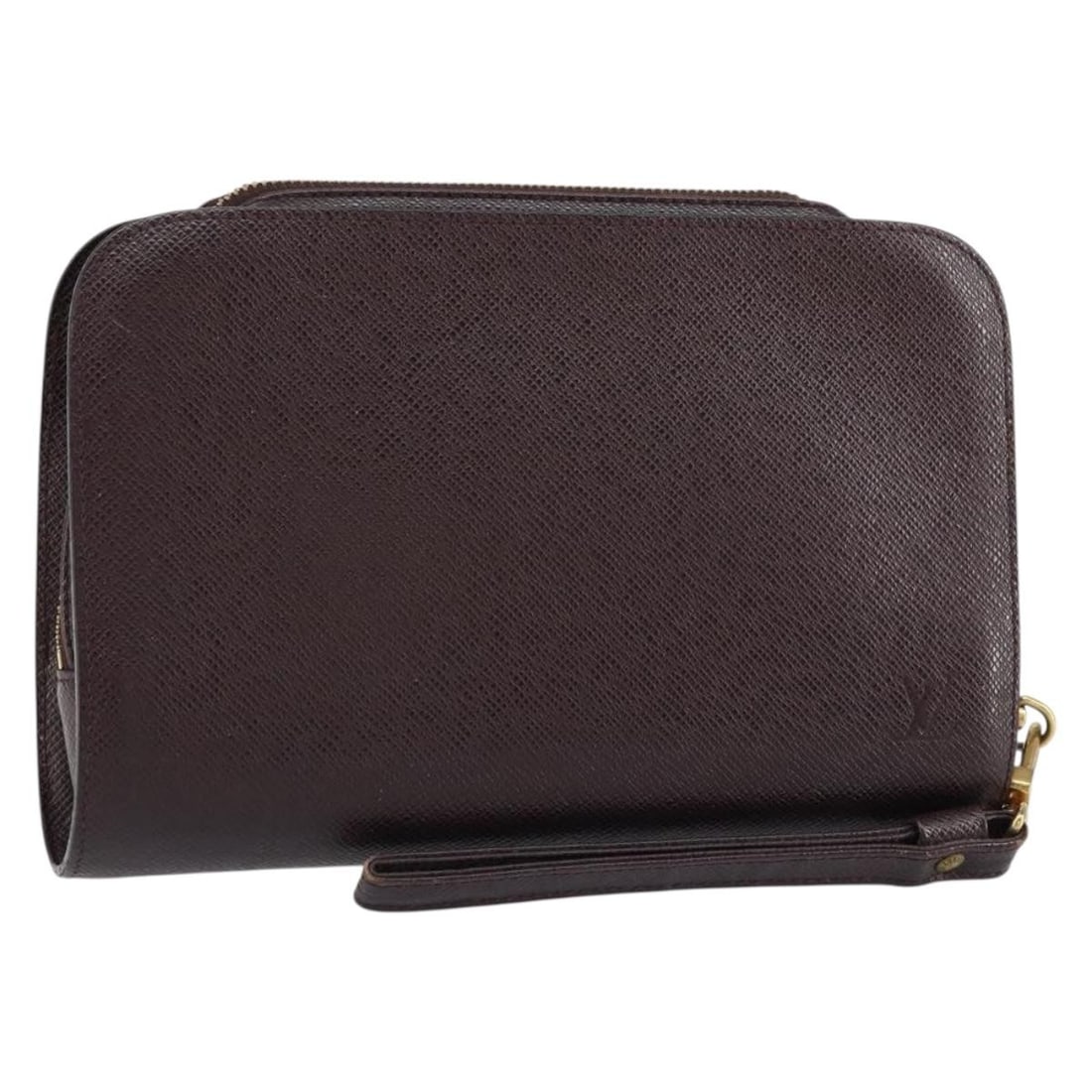 LOUIS VUITTON Taiga Leather Baikal Clutch Bag Acajou M30186 Auth (1 of 18)