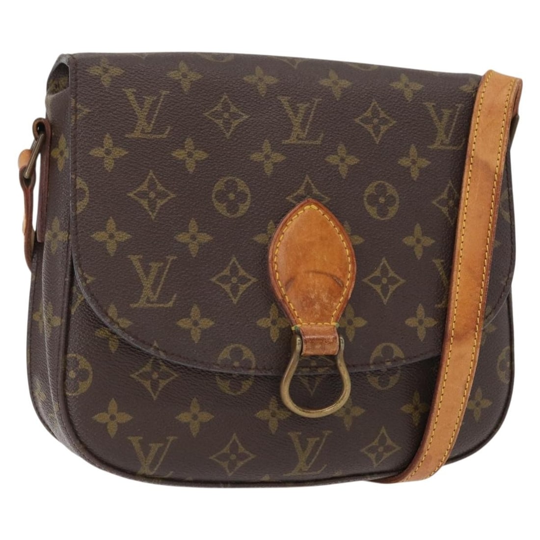Louis Vuitton Saint Cloud GM Monogram Canvas Shoulder Bag M51242 Vintage France: Louis Vuitton Saint Cloud GM Monogram Canvas Shoulder Bag M51242 Vintage France This vintage Louis Vuitton Saint Cloud GM shoulder bag features the iconic monogram canvas exterior. Designed with a str