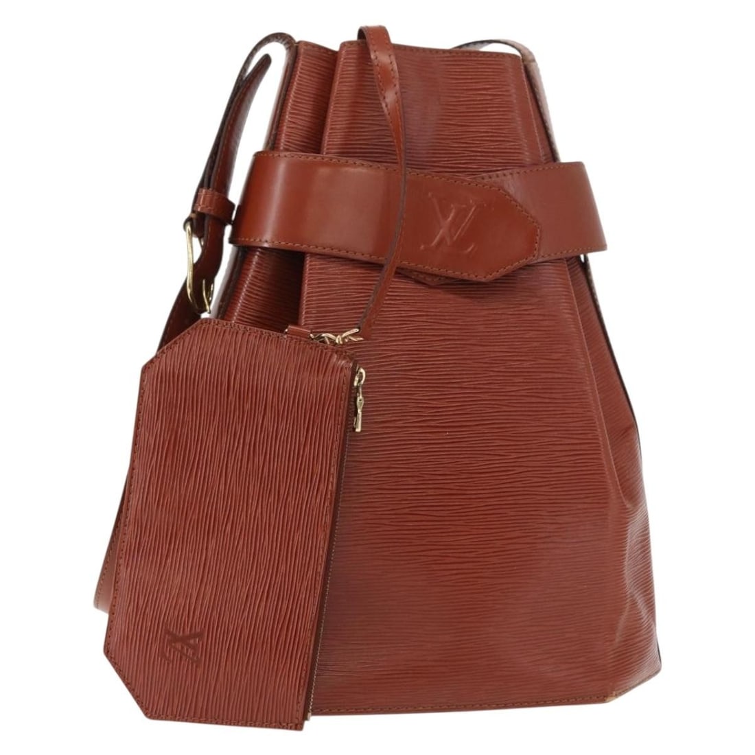 LOUIS VUITTON Epi Sac Depaule GM Shoulder Bag Brown M80193 Authentic (1 of 18)