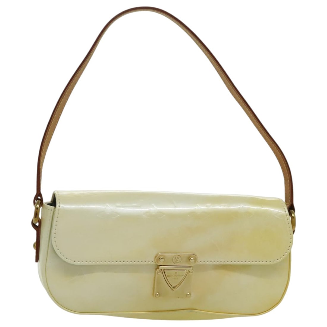 LOUIS VUITTON Monogram Vernis Malibu Shoulder Bag Perle M91507 Auth (1 of 18)