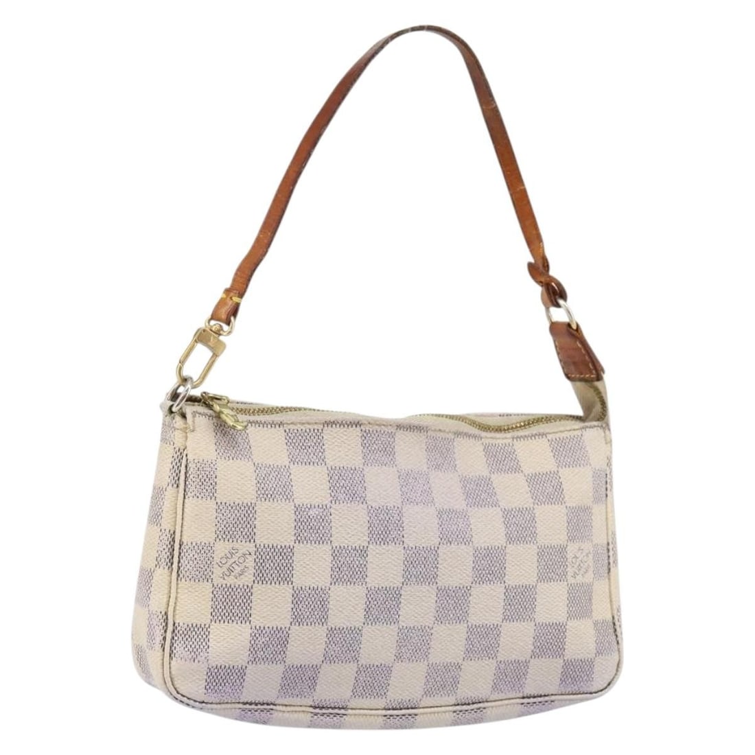 Damier Azur Canvas Pochette Accessoires Pouch by Louis Vuitton N51986: Damier Azur Canvas Pochette Accessoires Pouch by Louis Vuitton N51986 This Louis Vuitton Damier Azur Pochette Accessoires pouch features the iconic Damier Azur canvas in a compact and versatile design