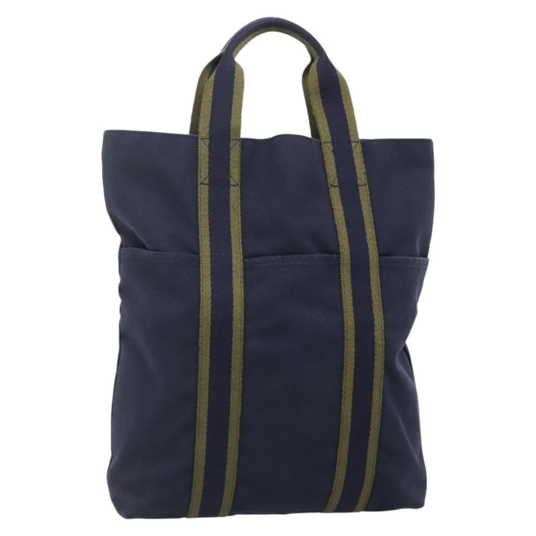 HERMES Fourre Tout Cabas Navy Canvas Tote Bag Made in France (1 of 18)