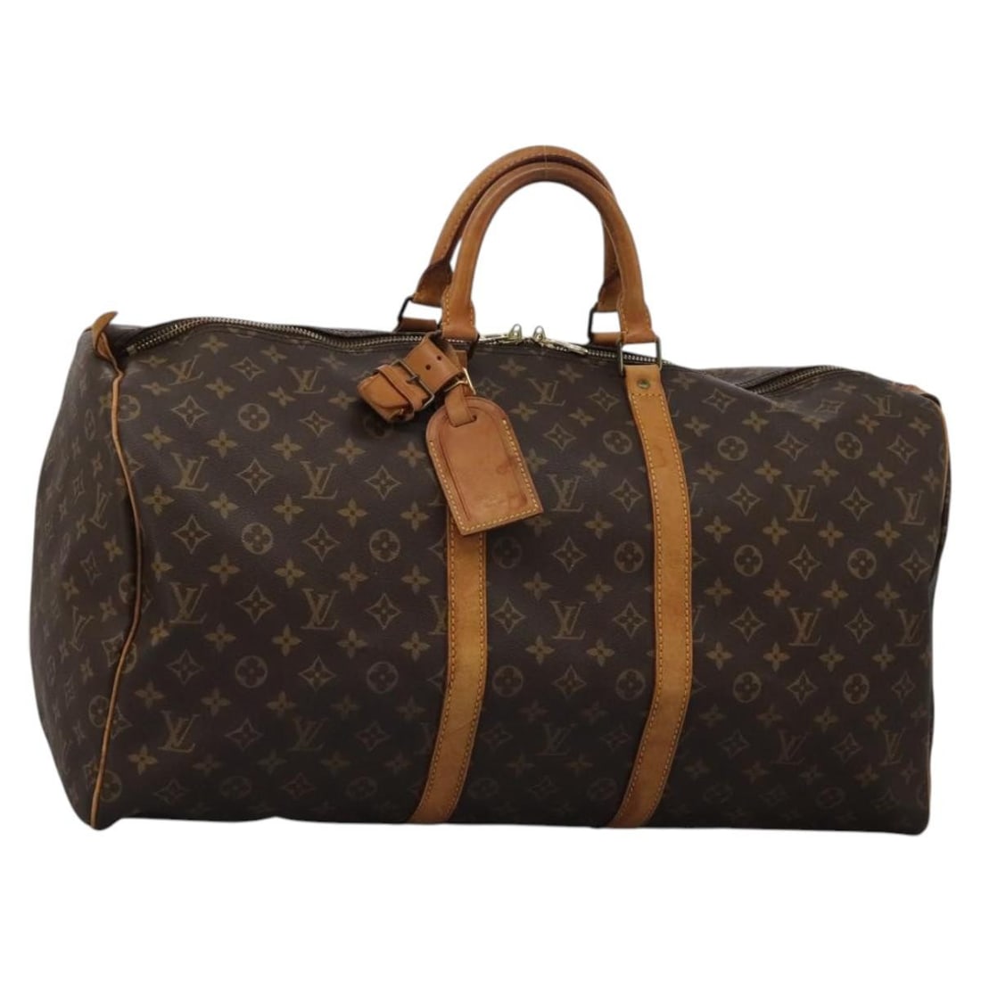 LOUIS VUITTON Monogram Keepall 55 Boston Bag M41424 Auth France: LOUIS VUITTON Monogram Keepall 55 Boston Bag M41424 Auth France The LOUIS VUITTON Monogram Keepall 55 Boston Bag is a timeless travel companion crafted from durable Monogram Canvas. This iconic bag fe