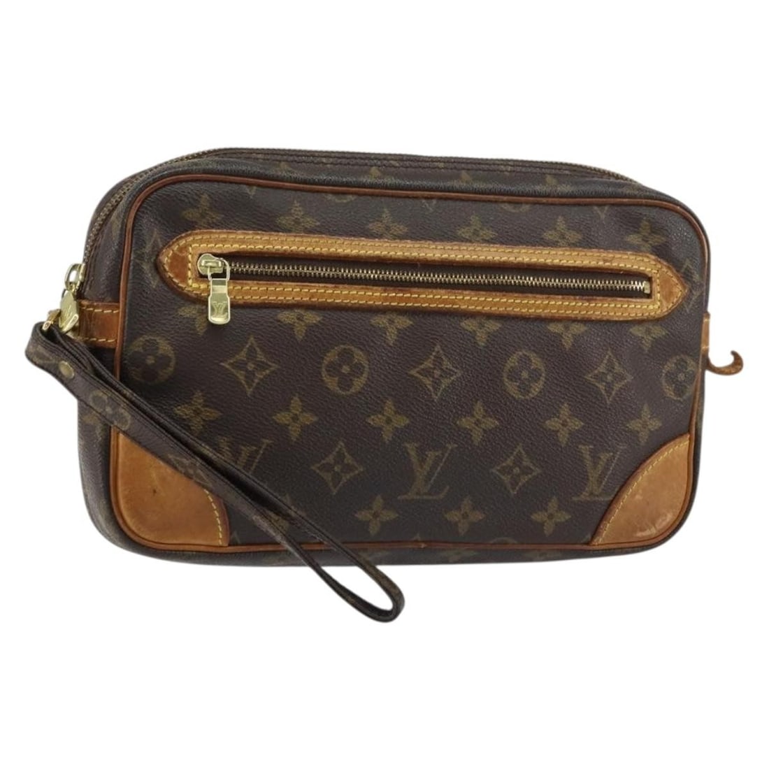 LOUIS VUITTON Monogram Marly Dragonne GM Clutch Bag M51825 Auth France: LOUIS VUITTON Monogram Marly Dragonne GM Clutch Bag M51825 Auth France Introducing the LOUIS VUITTON Monogram Marly Dragonne GM Clutch Bag, a stylish and iconic accessory crafted in France. This clutc