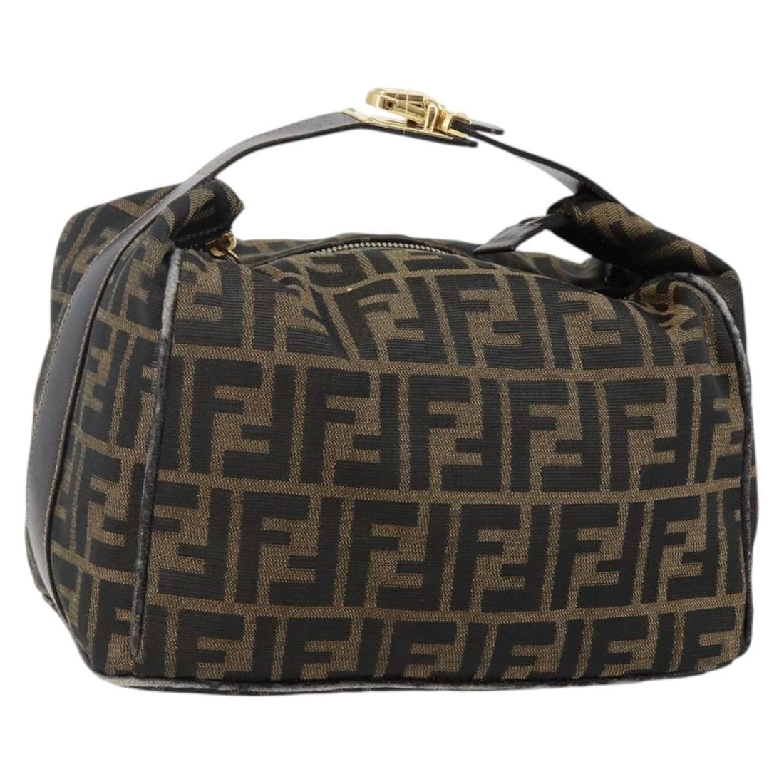 FENDI Zucca Canvas Hand Bag Black Brown Made in Italy: FENDI Zucca Canvas Hand Bag Black Brown Made in Italy This authentic FENDI Zucca Canvas Hand Bag combines style and functionality. Made in Italy, it features a chic black and brown exterior crafted fr