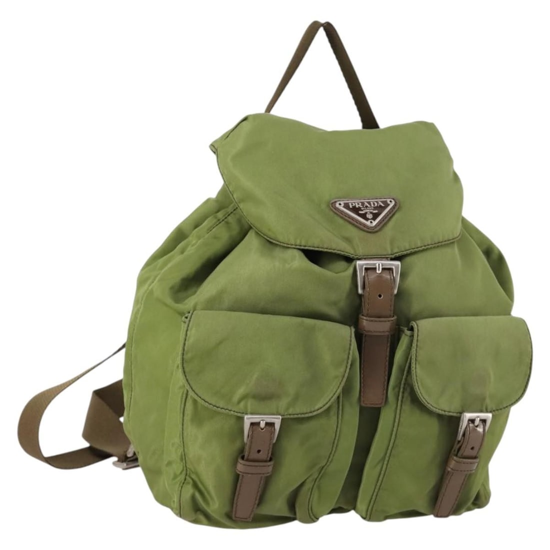 PRADA Nylon Backpack Green Silver Made in Italy BA5271 (1 of 18)