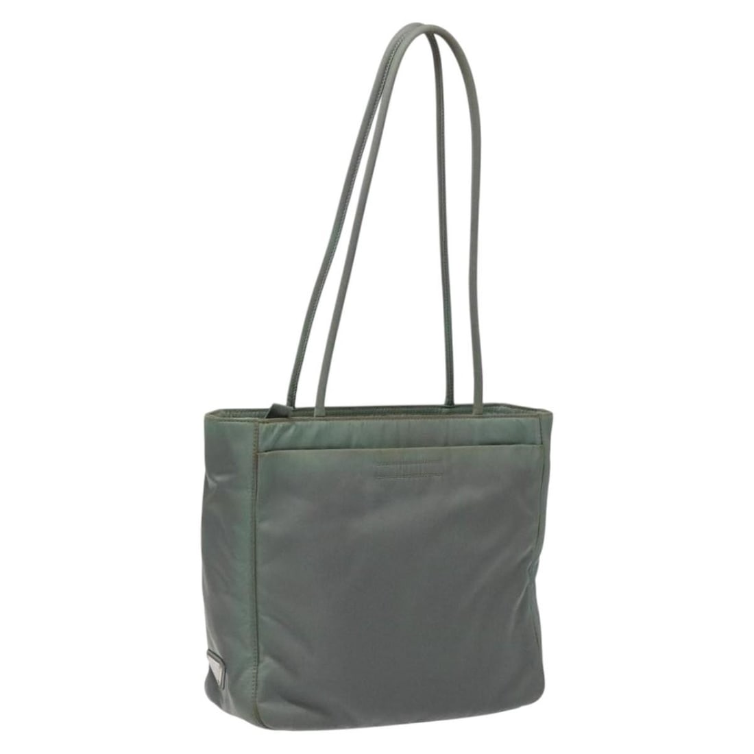 PRADA Green Nylon Tote Bag Authentic Made in Italy: PRADA Green Nylon Tote Bag Authentic Made in Italy This PRADA Tote Bag is a stylish and functional accessory made from durable nylon in a vibrant green color. Measuring approximately 9.8 inches in len