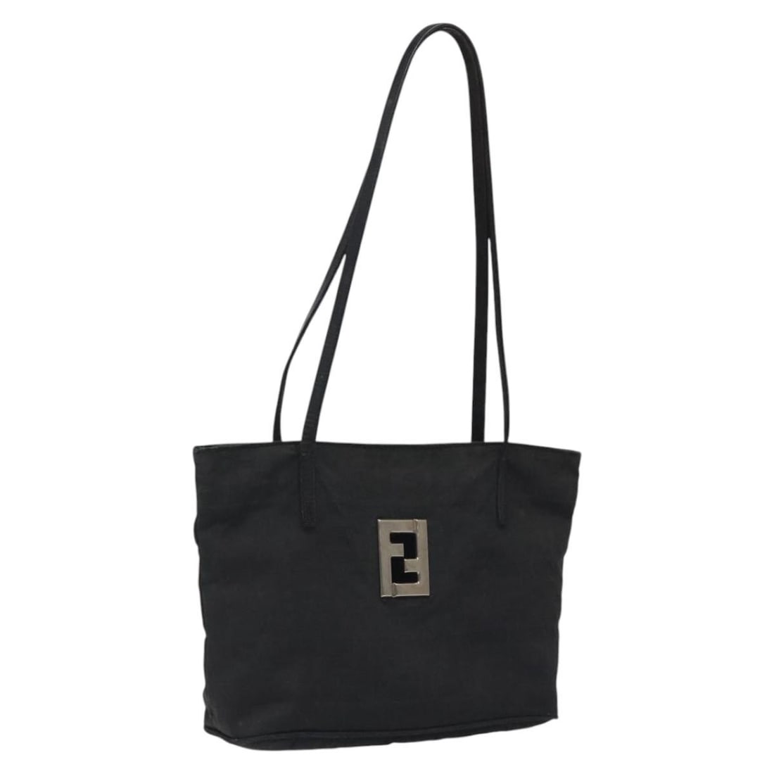 Fendi Black Zucca Canvas Shoulder Bag Italy Auth MX235: Fendi Black Zucca Canvas Shoulder Bag Italy Auth MX235 This authentic FENDI Zucca Canvas Shoulder Bag in black embodies luxury and style. Crafted from durable Zucca canvas, this shoulder bag features