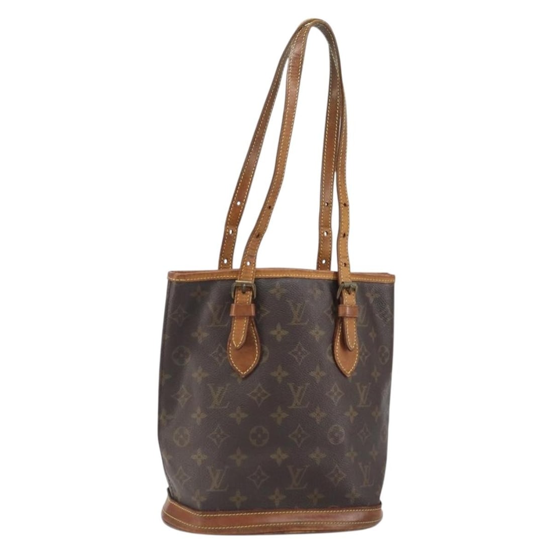 Louis Vuitton Bucket PM Monogram Canvas Shoulder Bag M42238 France: Louis Vuitton Bucket PM Monogram Canvas Shoulder Bag M42238 France This Louis Vuitton Monogram Bucket PM Shoulder Bag features the iconic monogram canvas exterior and is crafted in France. The bag sho