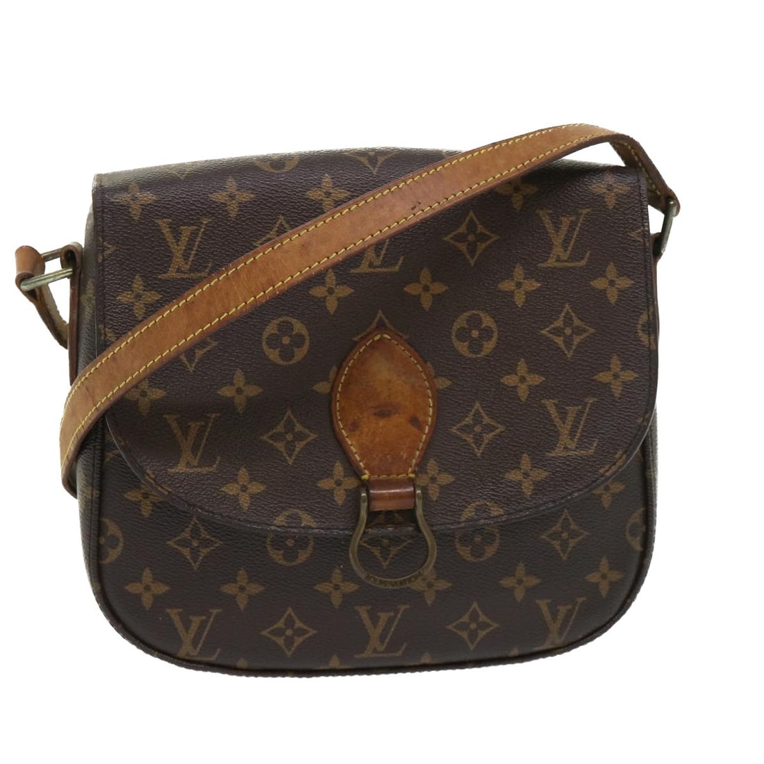 Louis Vuitton Monogram Saint Cloud GM Shoulder Bag M51242 Auth France: Louis Vuitton Monogram Saint Cloud GM Shoulder Bag M51242 Auth France This authentic Louis Vuitton Monogram Saint Cloud GM Shoulder Bag is crafted from durable Monogram Canvas, showcasing the iconic L