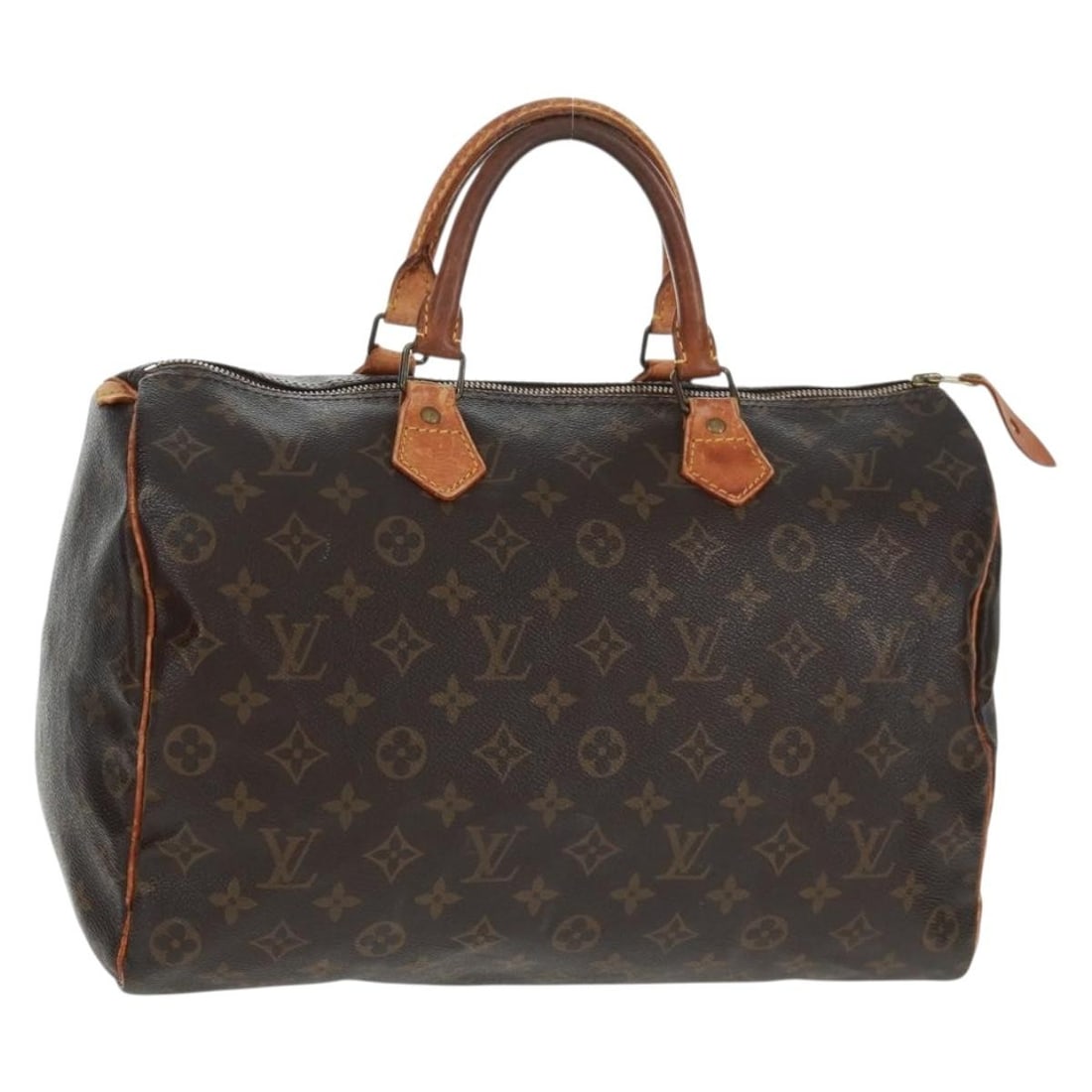 Louis Vuitton Speedy 35 Monogram Canvas M41524 French Handbag: Louis Vuitton Speedy 35 Monogram Canvas M41524 French Handbag This Louis Vuitton Speedy 35 handbag features the signature Monogram canvas exterior in classic monogram color. The bag is crafted in Fran