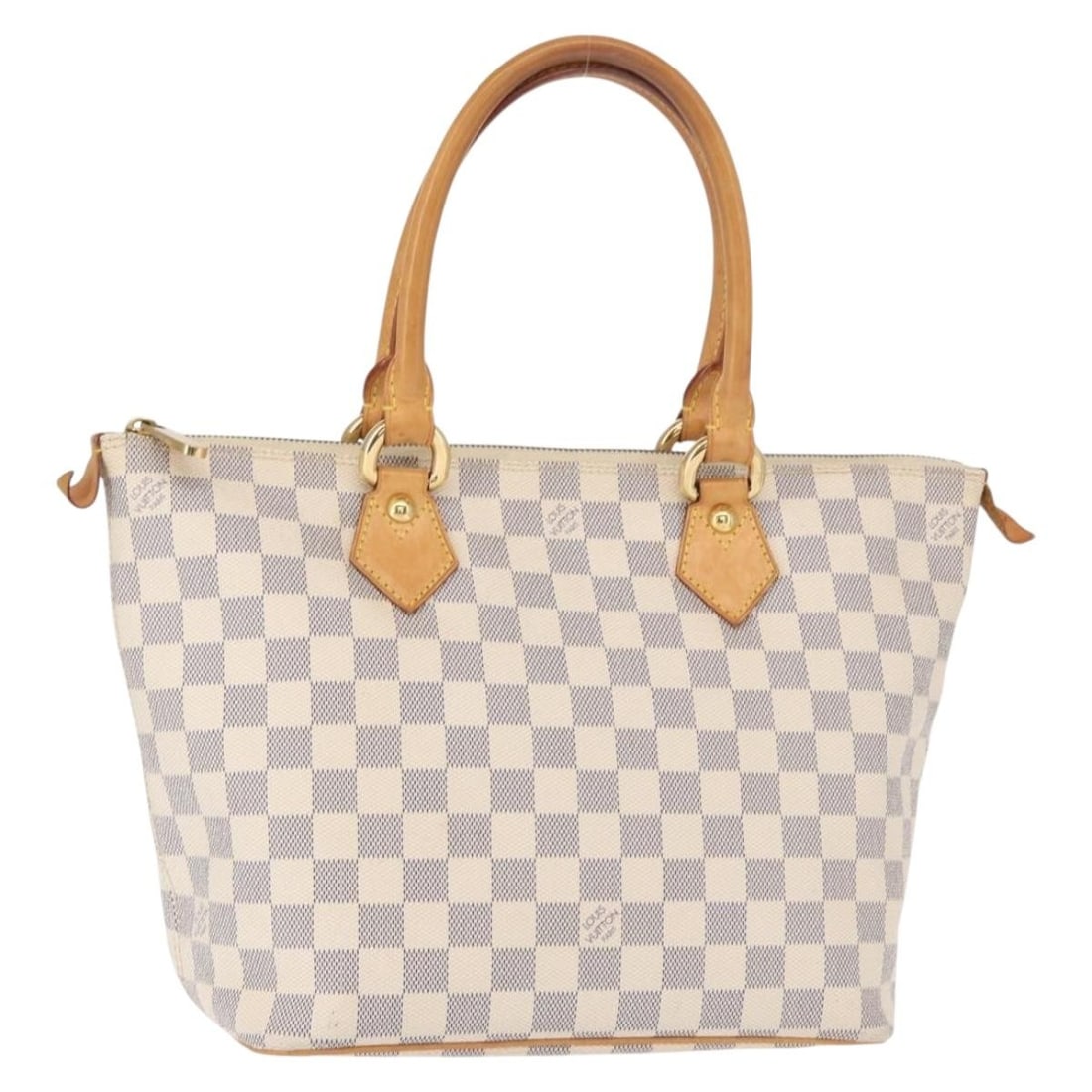 Louis Vuitton Saleya PM Tote in Damier Azur Canvas N51186: Louis Vuitton Saleya PM Tote in Damier Azur Canvas N51186 This Louis Vuitton Damier Azur Saleya PM tote bag features the signature Damier Azur canvas in a stylish and versatile design. The tote is cra