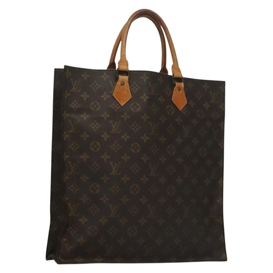 Louis Vuitton Monogram Sac Plat Hand Bag M51140 Auth Made in France: Louis Vuitton Monogram Sac Plat Hand Bag M51140 Auth Made in France This authentic LOUIS VUITTON Monogram Sac Plat Hand Bag (Model M51140) is a timeless piece crafted in France from durable Monogram C