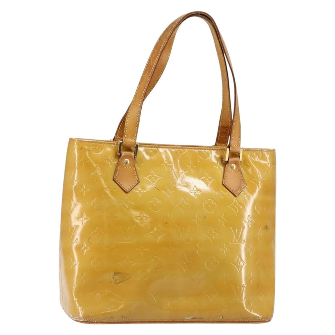 LOUIS VUITTON Monogram Vernis Houston Hand Bag Beige M91004 Authentic: LOUIS VUITTON Monogram Vernis Houston Hand Bag Beige M91004 Authentic This authentic Louis Vuitton Monogram Vernis Houston Hand Bag is a stylish accessory crafted from luxurious patent leather in a so