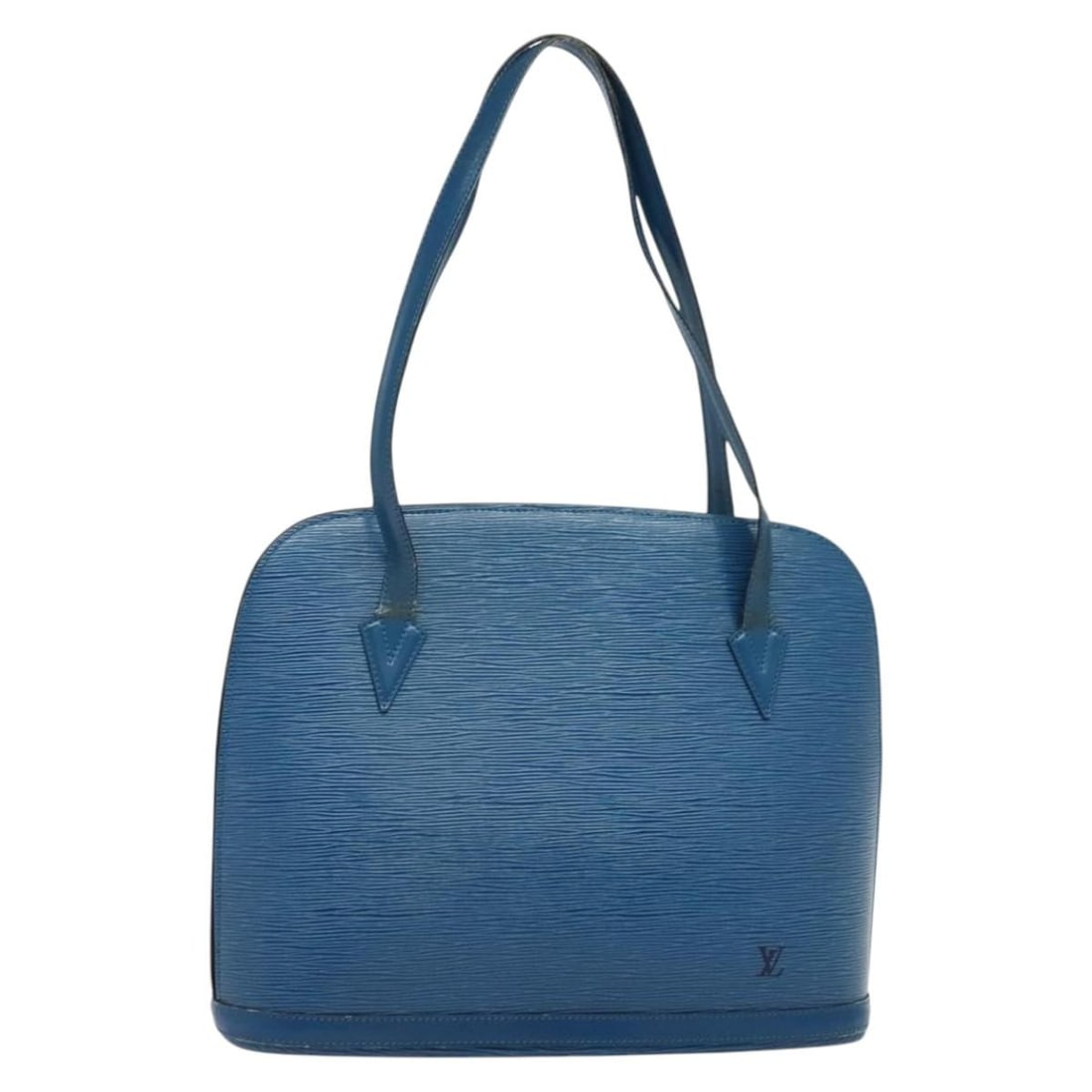 LOUIS VUITTON Epi Lussac Blue Shoulder Bag M52285 Auth France: LOUIS VUITTON Epi Lussac Blue Shoulder Bag M52285 Auth France This authentic LOUIS VUITTON Epi Lussac Shoulder Bag is a stylish accessory crafted in France from durable Epi Leather, featuring a vibran