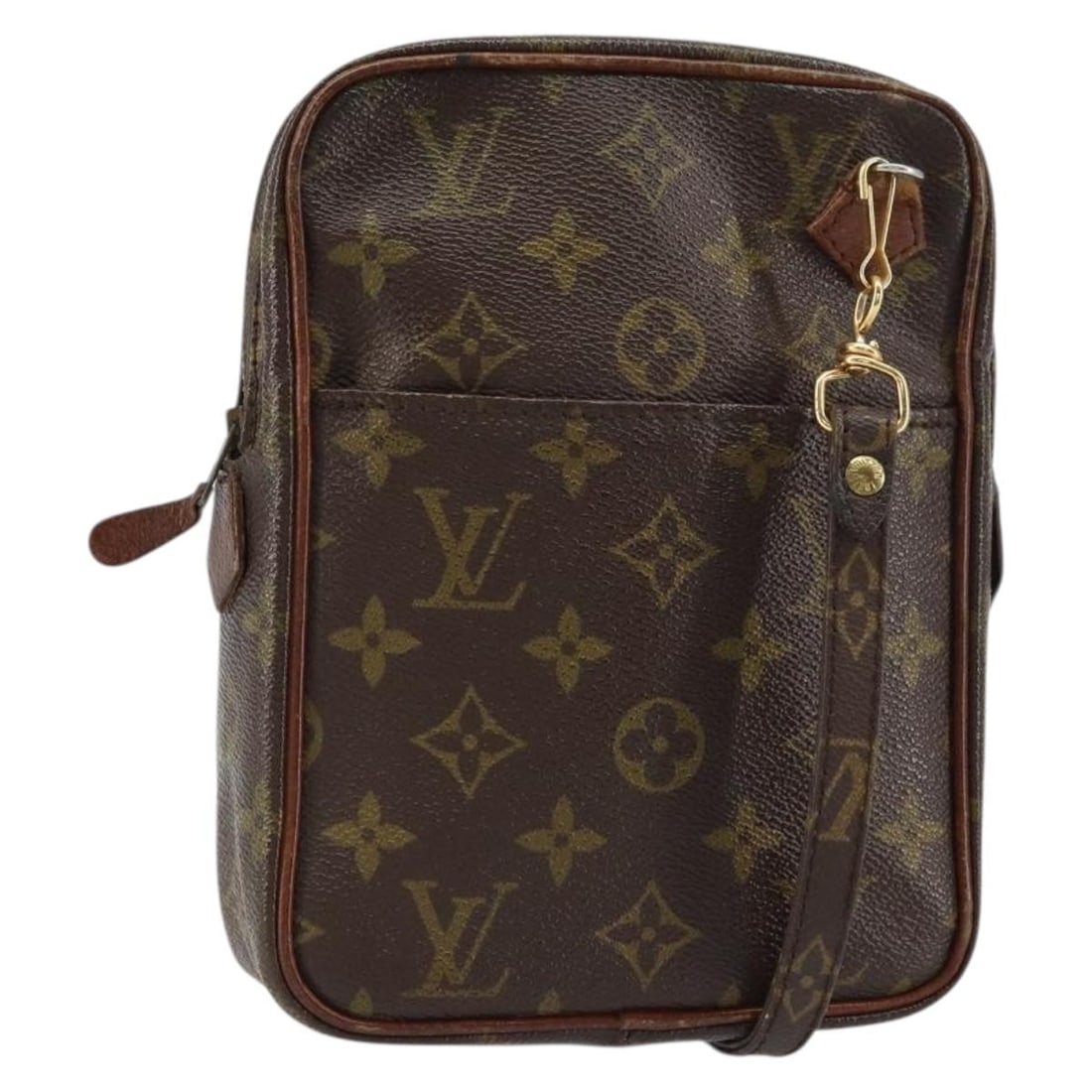 Louis Vuitton Danube Monogram Canvas Shoulder Bag M45266 Vintage France: Louis Vuitton Danube Monogram Canvas Shoulder Bag M45266 Vintage France This is a vintage Louis Vuitton Monogram Danube shoulder bag, model M45266, crafted in France from iconic Monogram canvas. The b