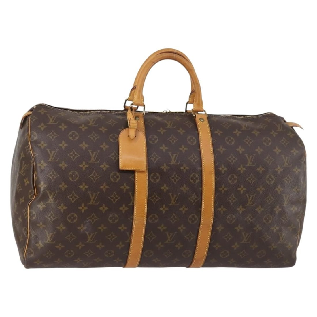 LOUIS VUITTON Monogram Keepall 55 Boston Bag M41424 Made in France (1 of 18)