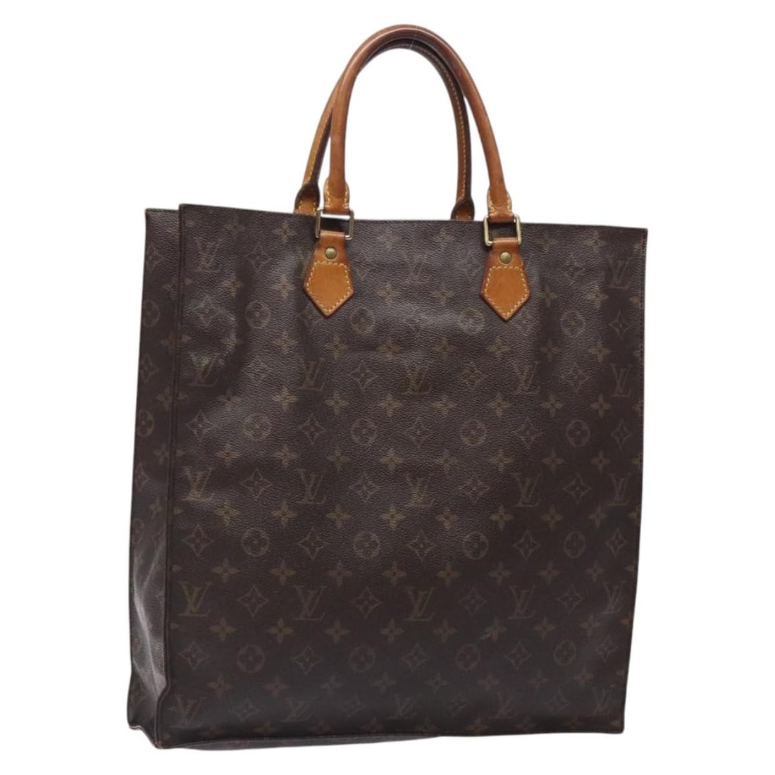 LOUIS VUITTON Monogram Sac Plat Hand Bag M51140 Auth France: LOUIS VUITTON Monogram Sac Plat Hand Bag M51140 Auth France This authentic LOUIS VUITTON Monogram Sac Plat Hand Bag (Model M51140) is a stylish and practical choice for everyday use. Crafted from dura