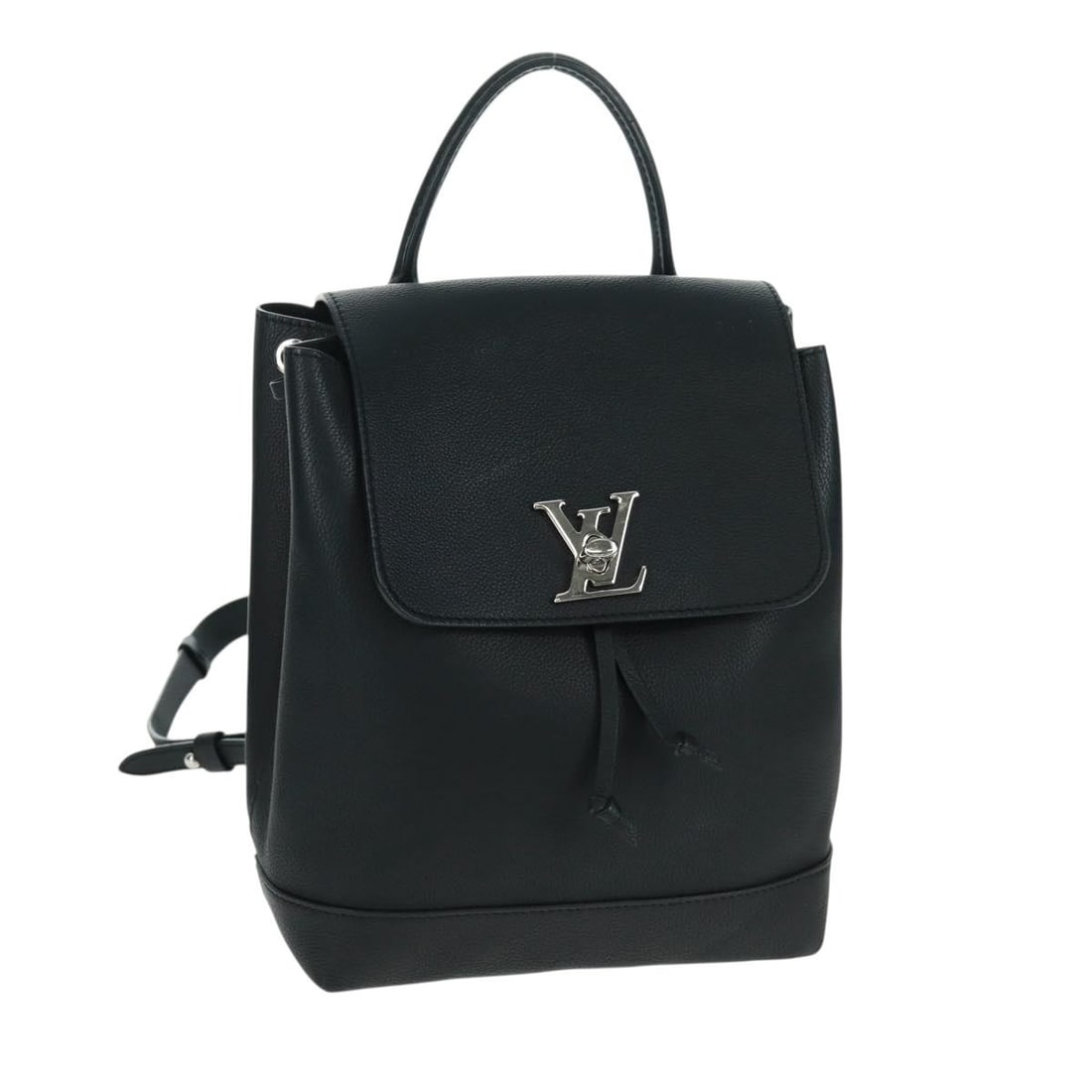 Louis Vuitton Rock Me Black Calf Leather Backpack M41815 France: Louis Vuitton Rock Me Black Calf Leather Backpack M41815 France This is a Louis Vuitton Rock Me backpack crafted from black calf leather and featuring a turn lock closure. Made in France, this backpac