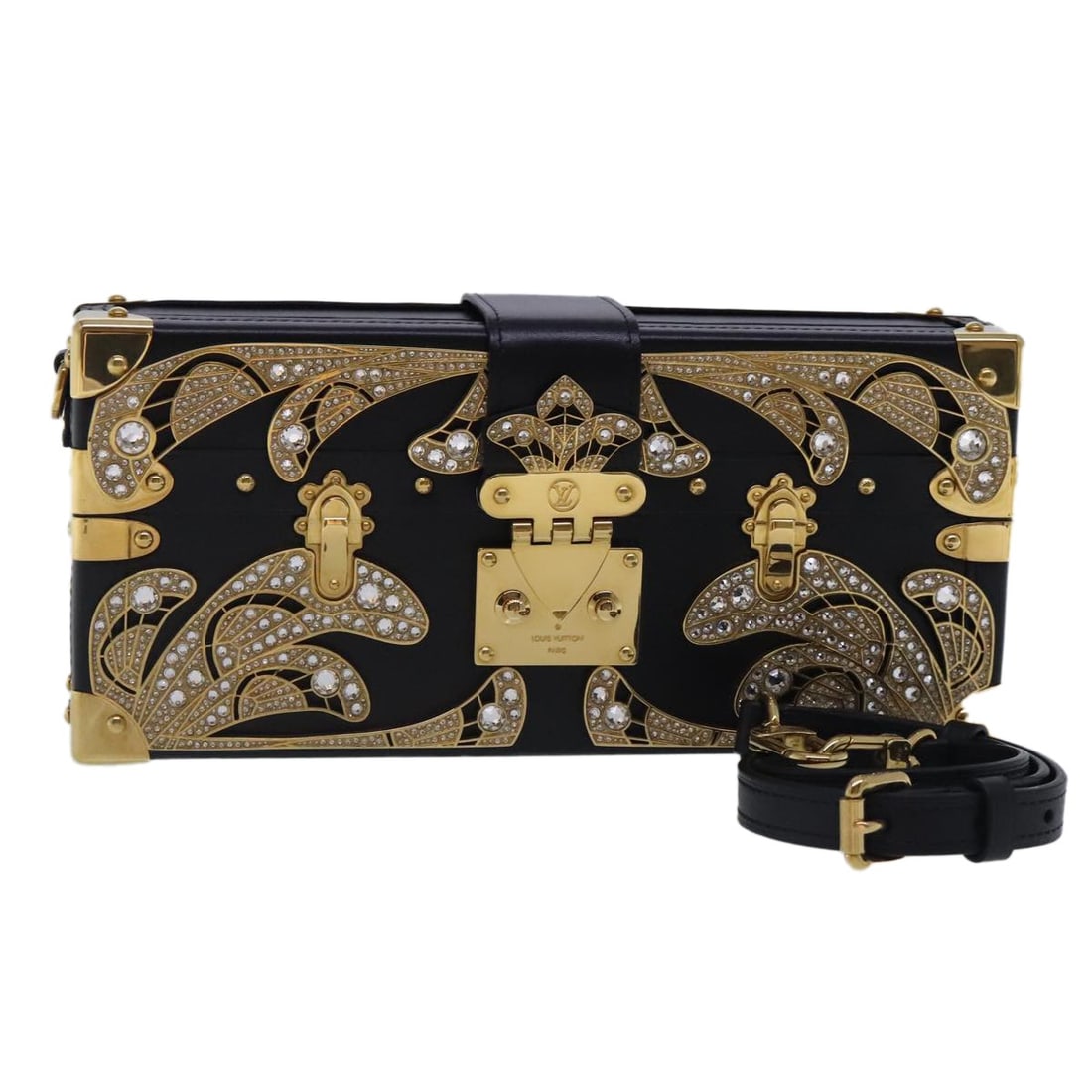 LOUIS VUITTON Petite Mar Leather Shoulder Bag Black M599990 Italy Auth: LOUIS VUITTON Petite Mar Leather Shoulder Bag Black M599990 Italy Auth The Louis Vuitton Petite Mar Shoulder Bag is a stylish accessory crafted from high-quality black leather. This elegant shoulder b