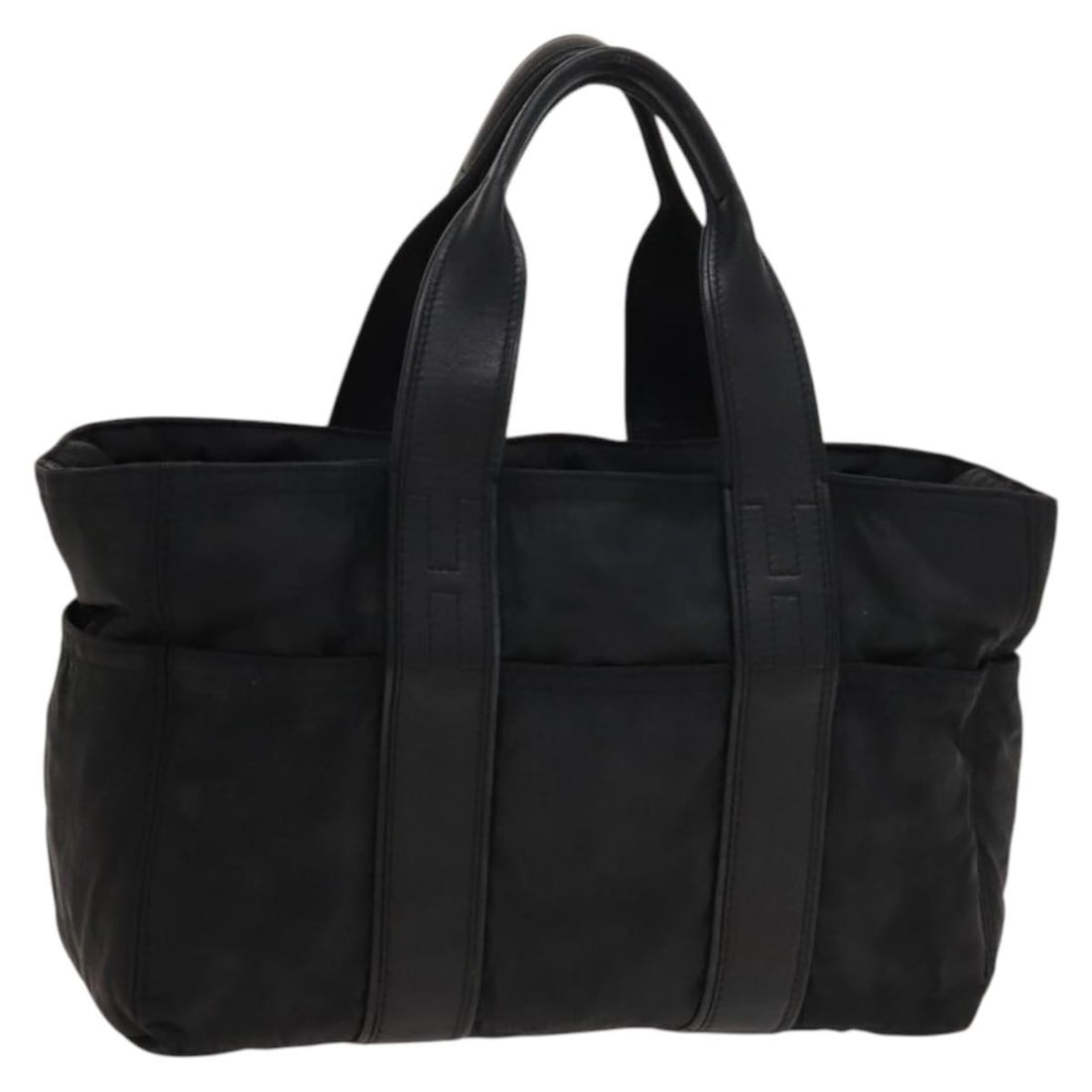 HERMES Acape Luco PM Hand Bag Black Silver Nylon Auth (1 of 18)