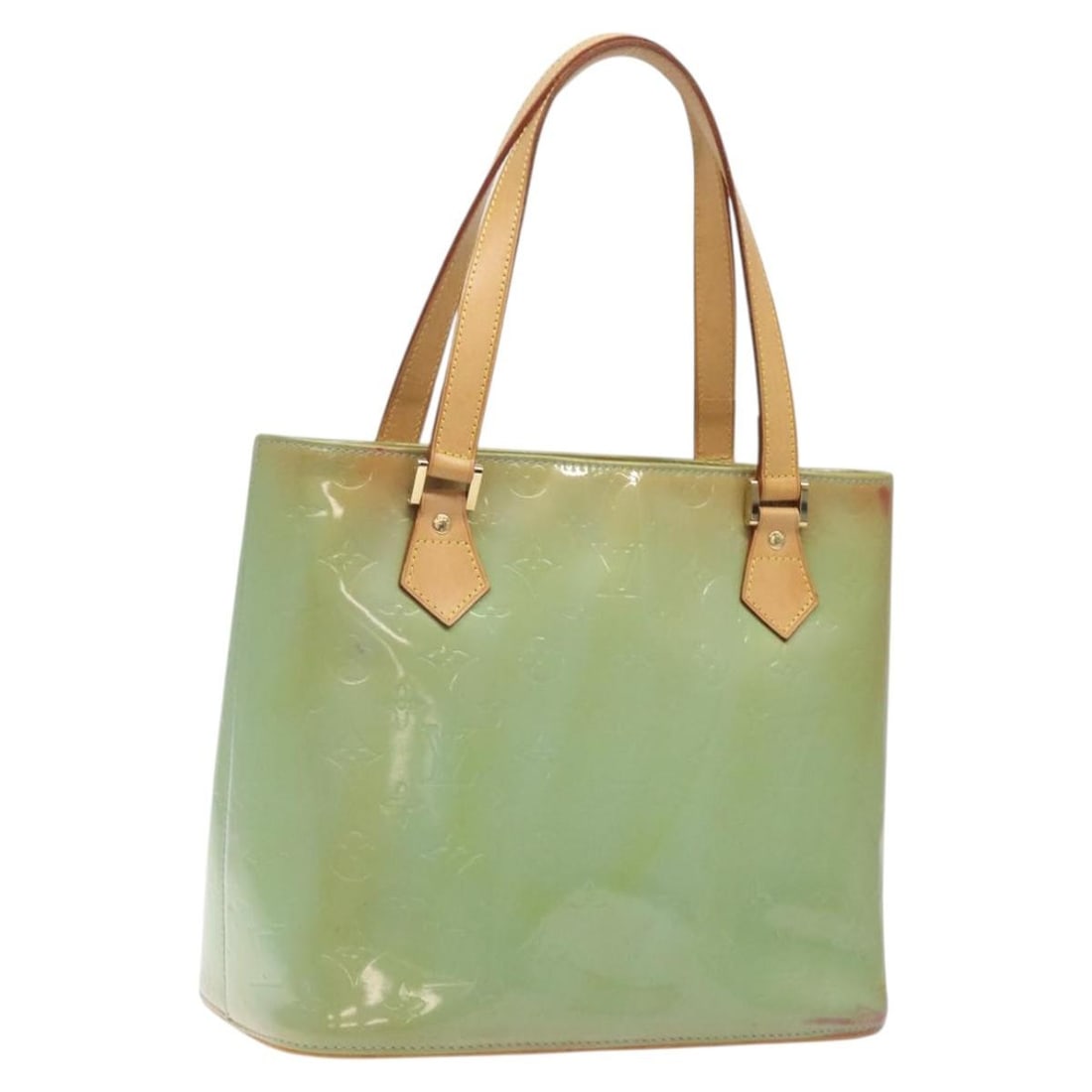 LOUIS VUITTON Monogram Vernis Houston Hand Bag Baby Blue M91005 Authentic: LOUIS VUITTON Monogram Vernis Houston Hand Bag Baby Blue M91005 Authentic This authentic LOUIS VUITTON Monogram Vernis Houston Hand Bag in a stunning baby blue color combines elegance with practicalit