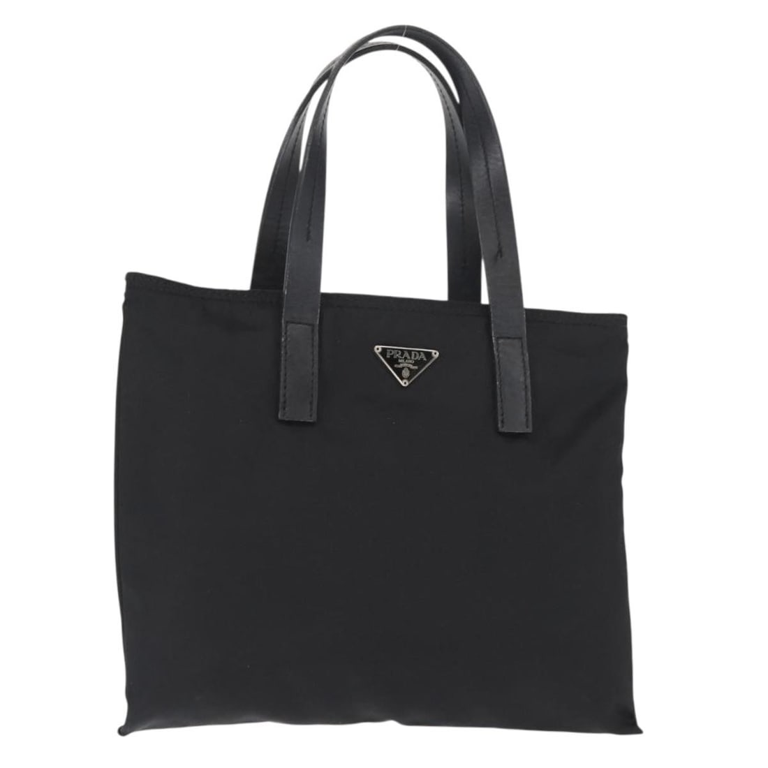 Black Nylon Prada Tote Bag Silver Tone Hardware Italy (1 of 18)