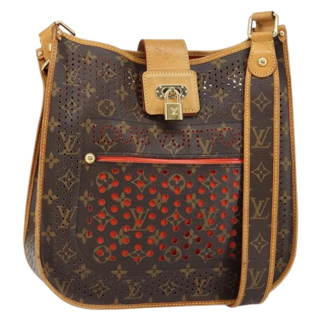 LOUIS VUITTON Monogram Perfo Musette Shoulder Bag Green M95173 Auth: LOUIS VUITTON Monogram Perfo Musette Shoulder Bag Green M95173 Auth This LOUIS VUITTON Monogram Perfo Musette Shoulder Bag in green is a stylish and functional accessory, crafted from iconic Monogram