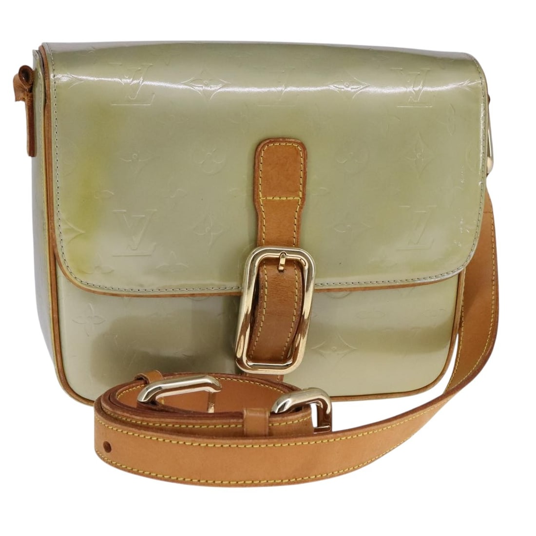 Louis Vuitton Monogram Vernis Christie GM Shoulder Bag Gris M91148 Auth: Louis Vuitton Monogram Vernis Christie GM Shoulder Bag Gris M91148 Auth This LOUIS VUITTON Monogram Vernis Christie GM Shoulder Bag in Gris is a stunning example of luxury craftsmanship. Made from hig