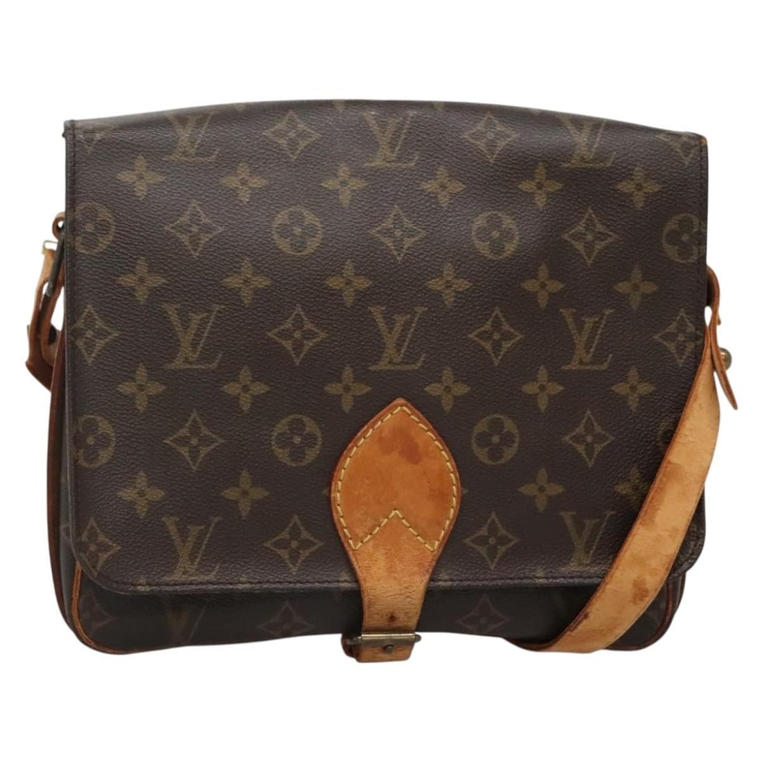 LOUIS VUITTON Monogram Cartouchiere GM Shoulder Bag M51252 France: LOUIS VUITTON Monogram Cartouchiere GM Shoulder Bag M51252 France Introducing the LOUIS VUITTON Monogram Cartouchiere GM Shoulder Bag, a stylish accessory that embodies luxury and functionality. Craft
