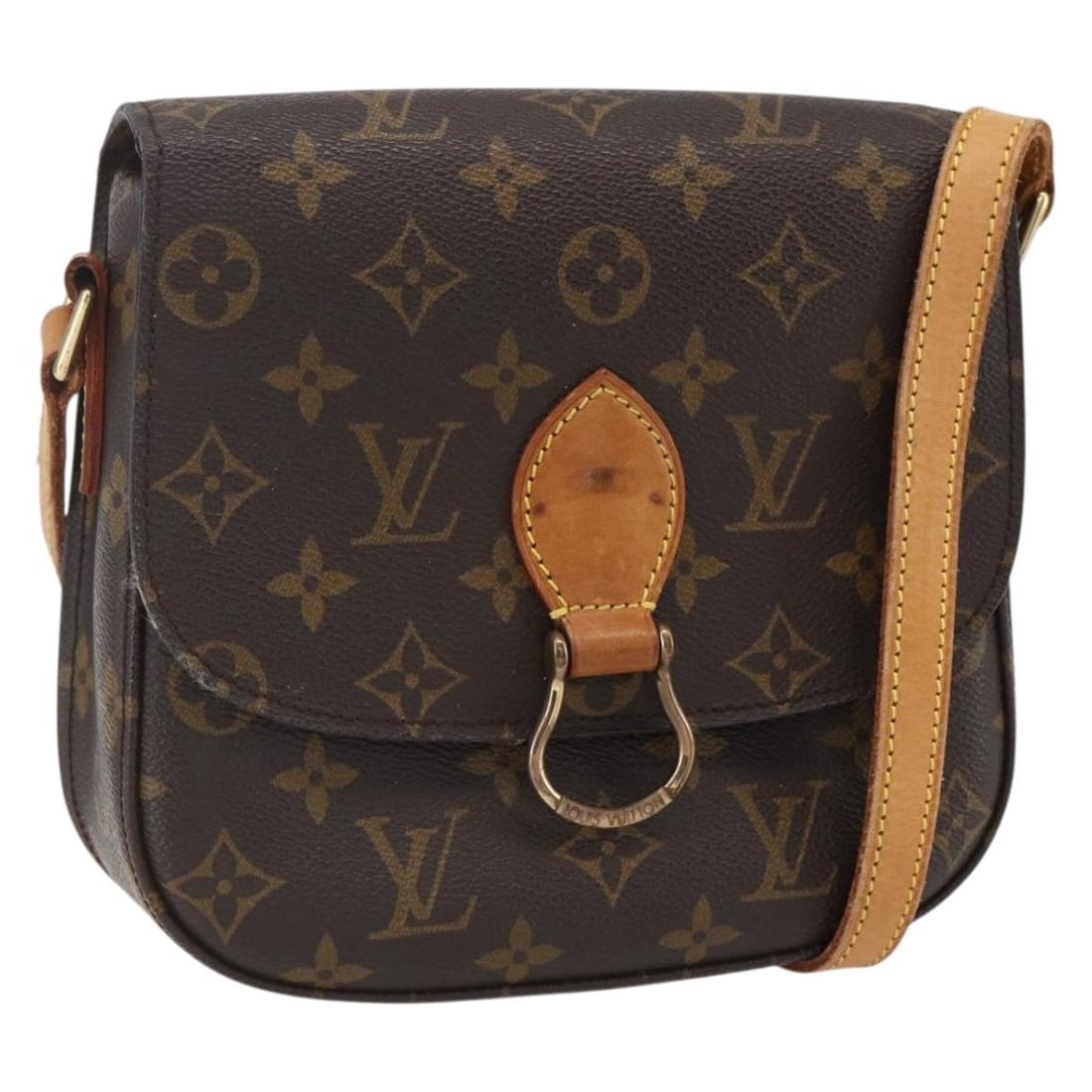 LOUIS VUITTON Monogram Saint Cloud MM Shoulder Bag M51243 Auth France: LOUIS VUITTON Monogram Saint Cloud MM Shoulder Bag M51243 Auth France Introducing the LOUIS VUITTON Monogram Saint Cloud MM Shoulder Bag, a classic accessory that embodies timeless elegance. Crafted f