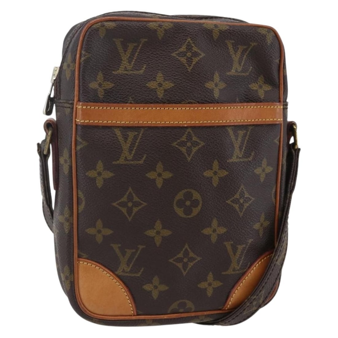 LOUIS VUITTON Monogram Danube Shoulder Bag M45266 Authentic France: LOUIS VUITTON Monogram Danube Shoulder Bag M45266 Authentic France The LOUIS VUITTON Monogram Danube Shoulder Bag (Model: M45266) showcases the classic Monogram Canvas exterior, a hallmark of the bran