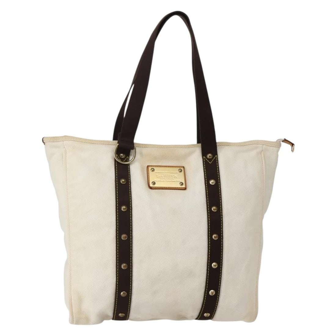 LOUIS VUITTON Antigua Cabas GM Tote Bag Ecru Canvas M40033 Auth: LOUIS VUITTON Antigua Cabas GM Tote Bag Ecru Canvas M40033 Auth Introducing the LOUIS VUITTON Antigua Cabas GM Tote Bag, a stylish accessory crafted in France. This tote bag features a classic ecru ca