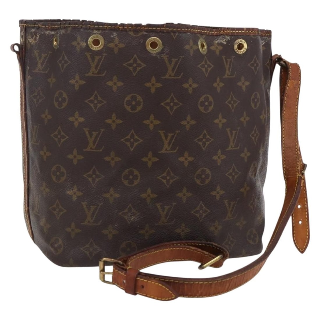 LOUIS VUITTON Monogram Petit Noe Shoulder Bag M42226 USA Auth: LOUIS VUITTON Monogram Petit Noe Shoulder Bag M42226 USA Auth This LOUIS VUITTON Monogram Petit Noe Shoulder Bag is a classic piece crafted from durable Monogram Canvas, showcasing the iconic LV logo.