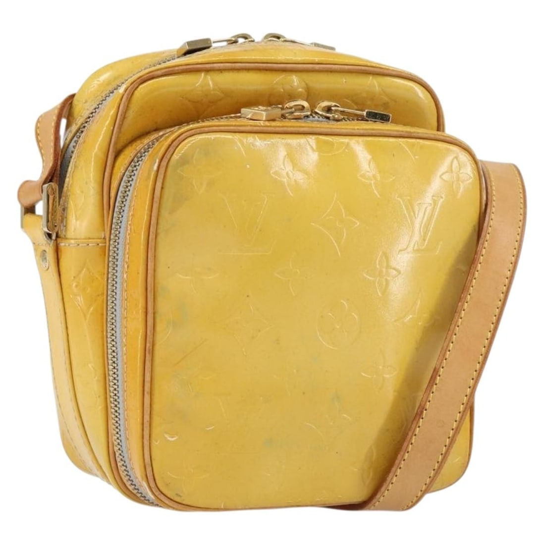 LOUIS VUITTON Monogram Vernis Wooster Shoulder Bag Gris M91036 Authentic (1 of 18)