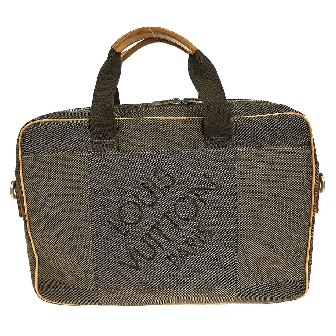 Louis Vuitton Associe PM Terre Damier Geant Canvas Mini Handbag N58039: Louis Vuitton Associe PM Terre Damier Geant Canvas Mini Handbag N58039 This Louis Vuitton Associe PM handbag from the Damier Geant collection is crafted in Terre monogram geant canvas with leather acc