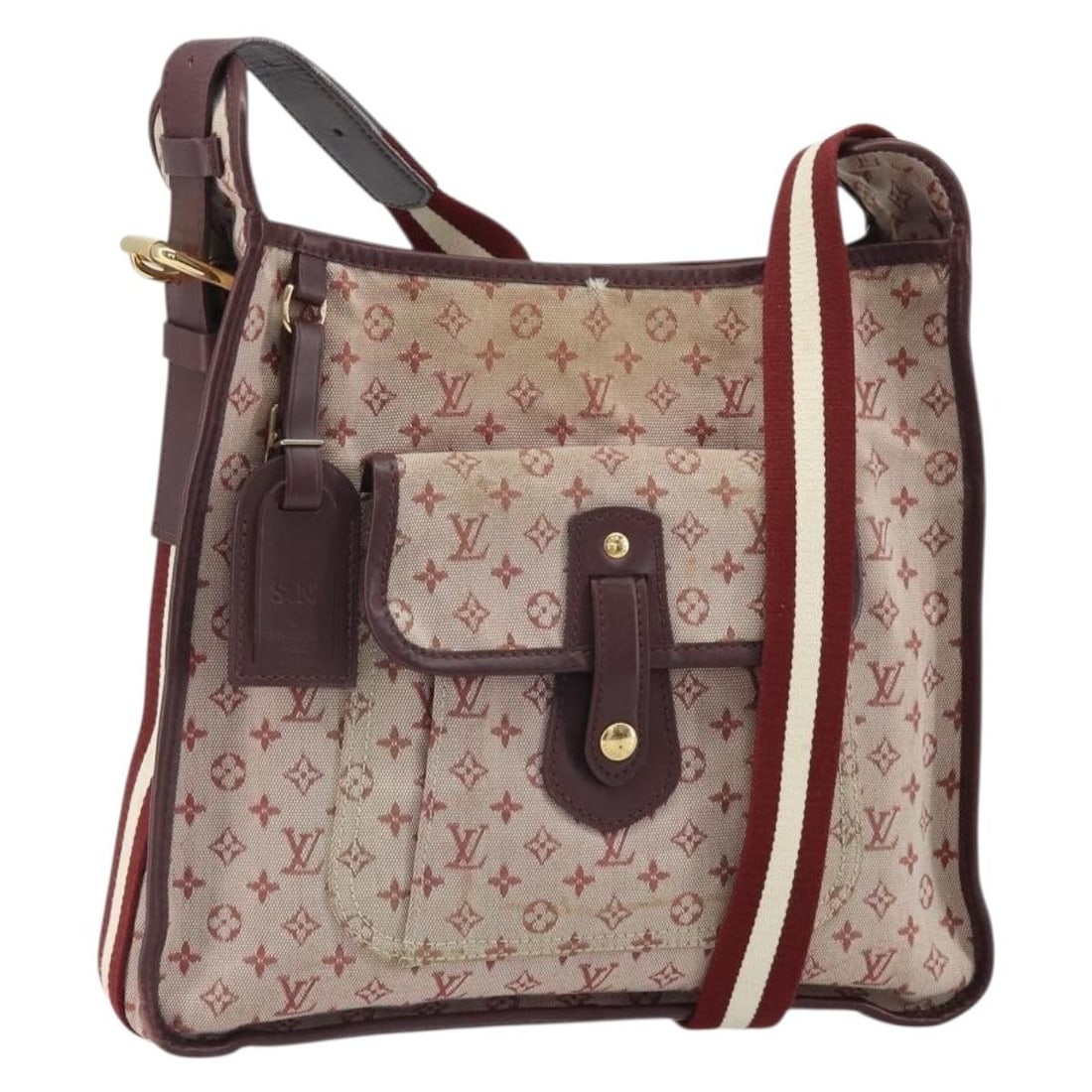 Louis Vuitton Besace Mary Kate Monogram Mini Canvas Red Shoulder Bag M92321: Louis Vuitton Besace Mary Kate Monogram Mini Canvas Red Shoulder Bag M92321 This is an un-used Louis Vuitton Monogram Mini Besace Mary Kate Shoulder Bag in red. Crafted from monogram mini canvas, it f