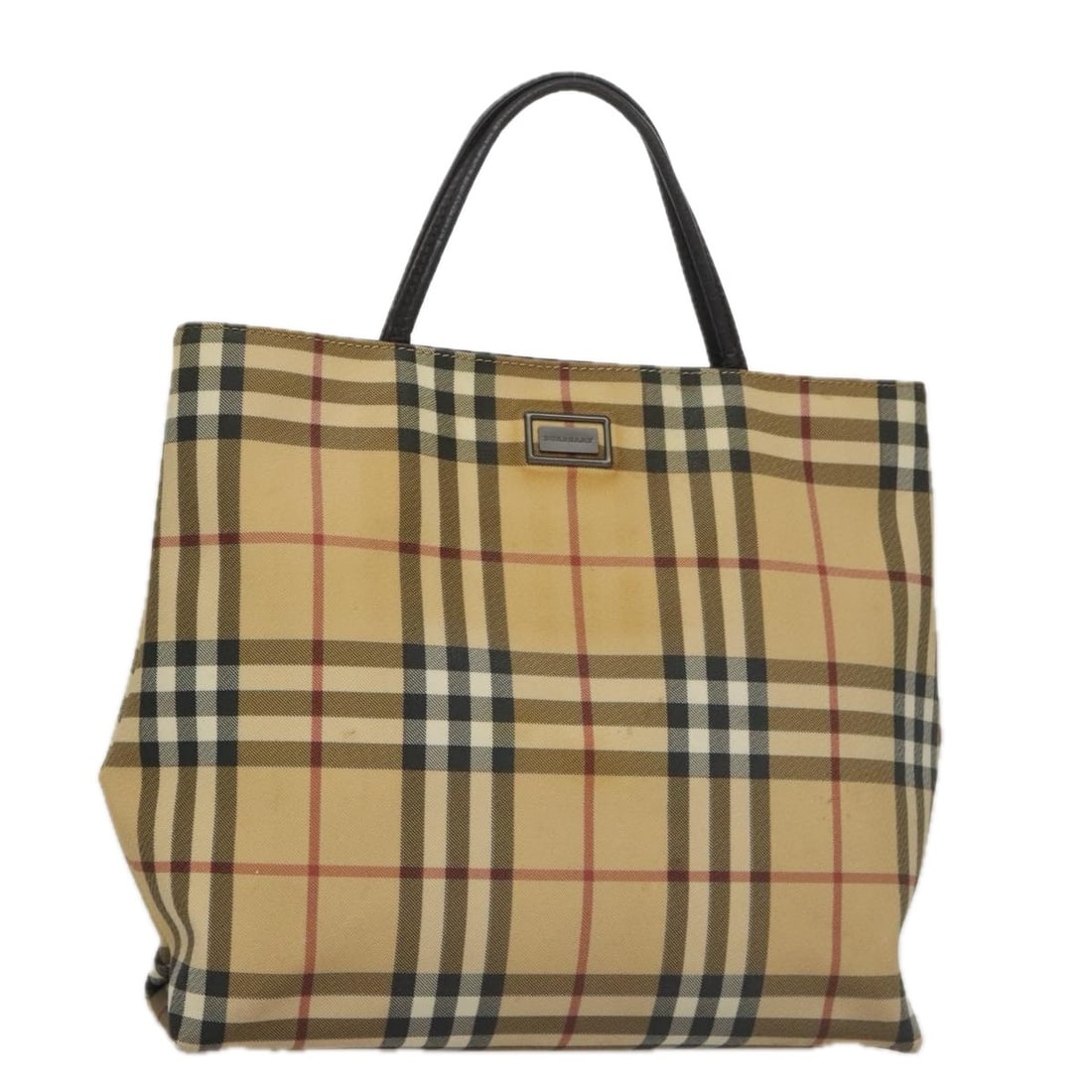 BURBERRY Nova Check Beige PVC Tote Bag Made in Italy: BURBERRY Nova Check Beige PVC Tote Bag Made in Italy This authentic Burberry Nova Check Tote Bag combines style and practicality, perfect for everyday use. Crafted from durable PVC leather in a classi
