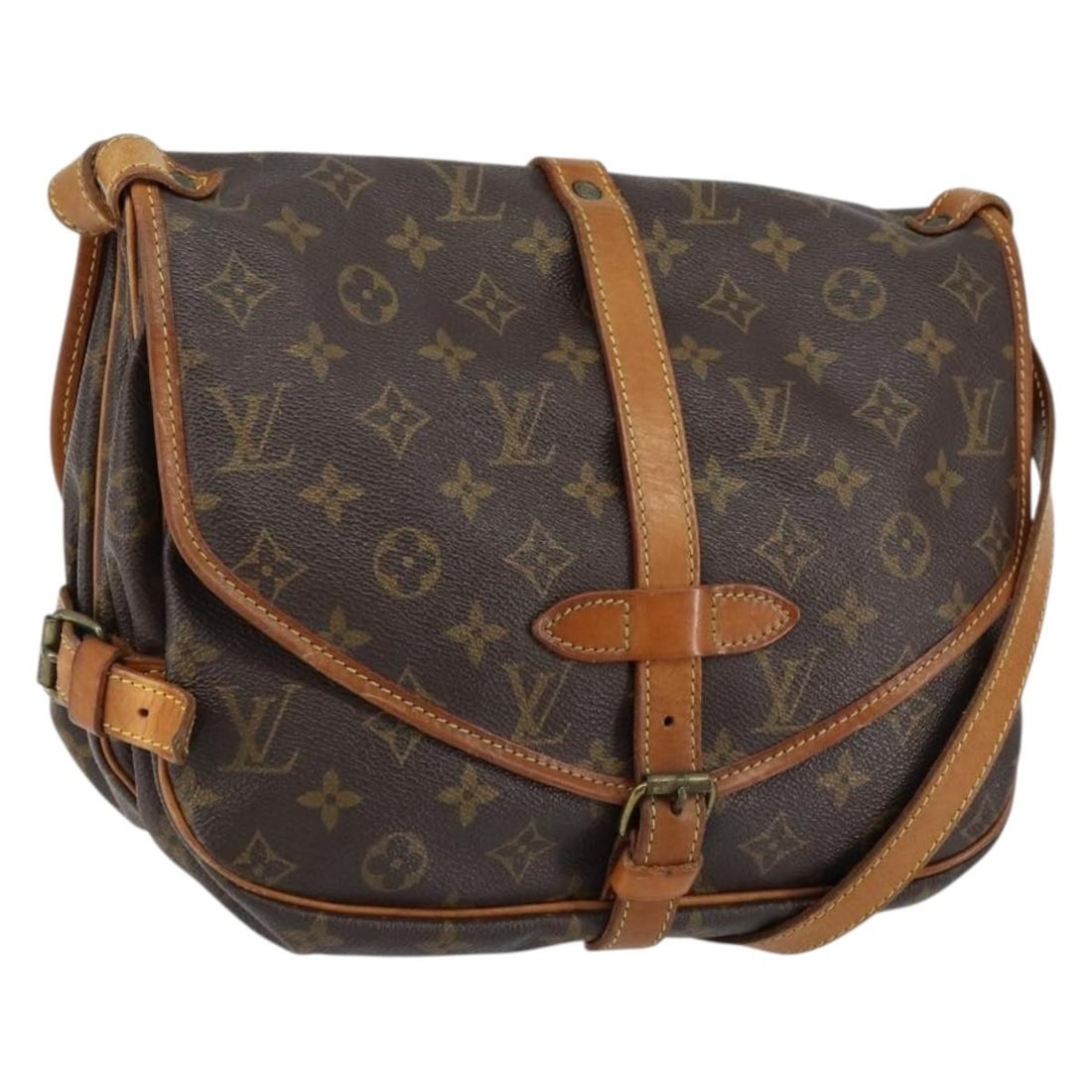 LOUIS VUITTON Monogram Saumur 30 Shoulder Bag M42256 Authenticated (1 of 18)