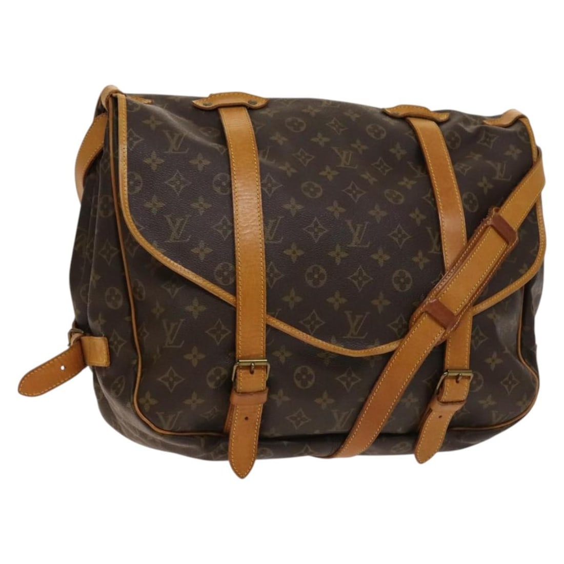 LOUIS VUITTON Monogram Saumur 43 Shoulder Bag M42252 Auth France: LOUIS VUITTON Monogram Saumur 43 Shoulder Bag M42252 Auth France This authentic LOUIS VUITTON Monogram Saumur 43 Shoulder Bag, model M42252, is a stylish and functional accessory ideal for everyday us