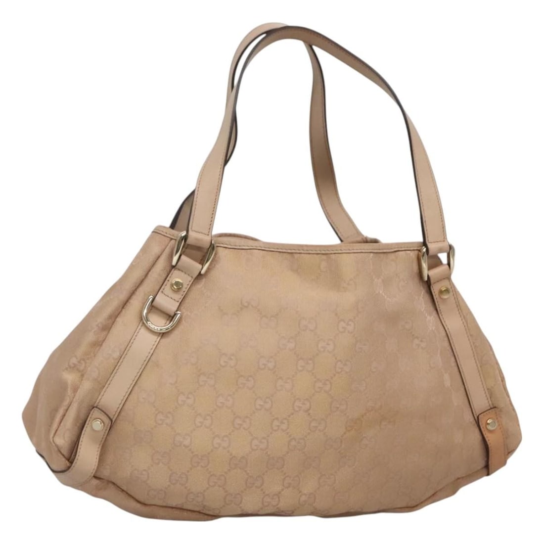 GUCCI Abbey Tote Bag GG Canvas Beige Gold 130736 Italy: GUCCI Abbey Tote Bag GG Canvas Beige Gold 130736 Italy This GUCCI Abbey Tote Bag is a stylish and functional accessory crafted from durable GG Canvas in a sophisticated beige and gold color combinatio