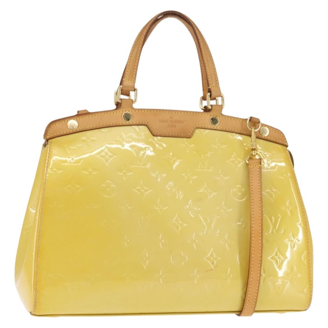 LOUIS VUITTON Monogram Vernis Blair MM Hand Bag Citrin M90108: LOUIS VUITTON Monogram Vernis Blair MM Hand Bag Citrin M90108 This LOUIS VUITTON Monogram Vernis Blair MM Bag is a stylish and versatile hand bag crafted from high-quality patent leather in a vibrant