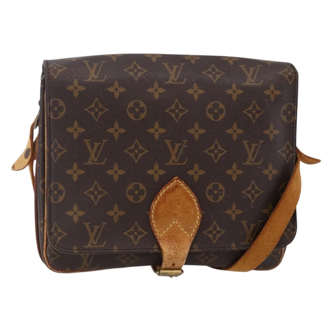 LOUIS VUITTON Monogram Cartouchiere GM Shoulder Bag M51252 France: LOUIS VUITTON Monogram Cartouchiere GM Shoulder Bag M51252 France This authentic LOUIS VUITTON Monogram Cartouchiere GM Shoulder Bag is a stylish accessory for any occasion. Crafted in France from dur