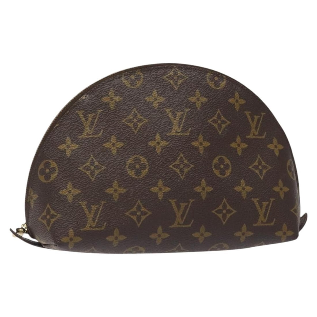 LOUIS VUITTON Monogram Cosmetic Pouch M47520 Authentic France: LOUIS VUITTON Monogram Cosmetic Pouch M47520 Authentic France This Louis Vuitton Monogram Trousse Demi Ronde Cosmetic Pouch (Product No. M47520) showcases the iconic Monogram Canvas material, perfect
