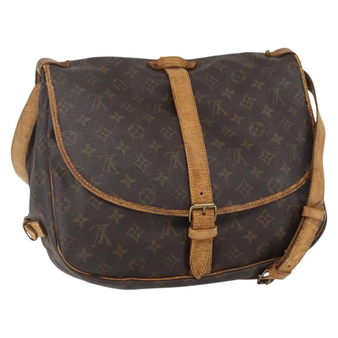 LOUIS VUITTON Monogram Saumur 35 Shoulder Bag M42254 Made in France: LOUIS VUITTON Monogram Saumur 35 Shoulder Bag M42254 Made in France Discover the timeless elegance of the LOUIS VUITTON Monogram Saumur 35 Shoulder Bag, designed for both style and functionality. Craf
