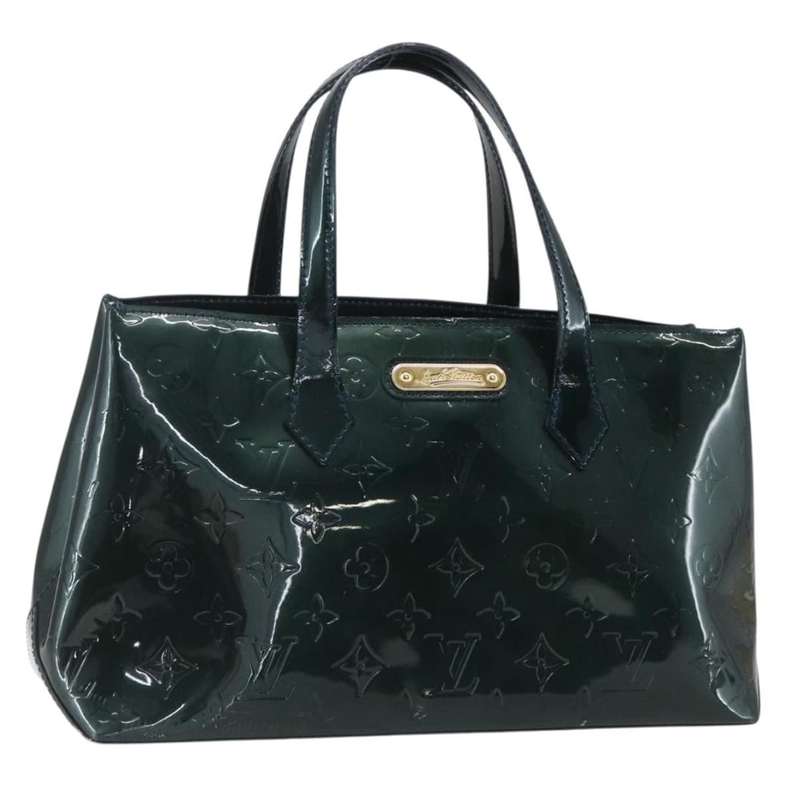 Louis Vuitton Wilshire PM Blue Infini Patent Leather Tote Bag M91451: Louis Vuitton Wilshire PM Blue Infini Patent Leather Tote Bag M91451 This Louis Vuitton Wilshire PM tote bag features the signature Monogram Vernis patent leather in Blue Infini. Made in France, the b