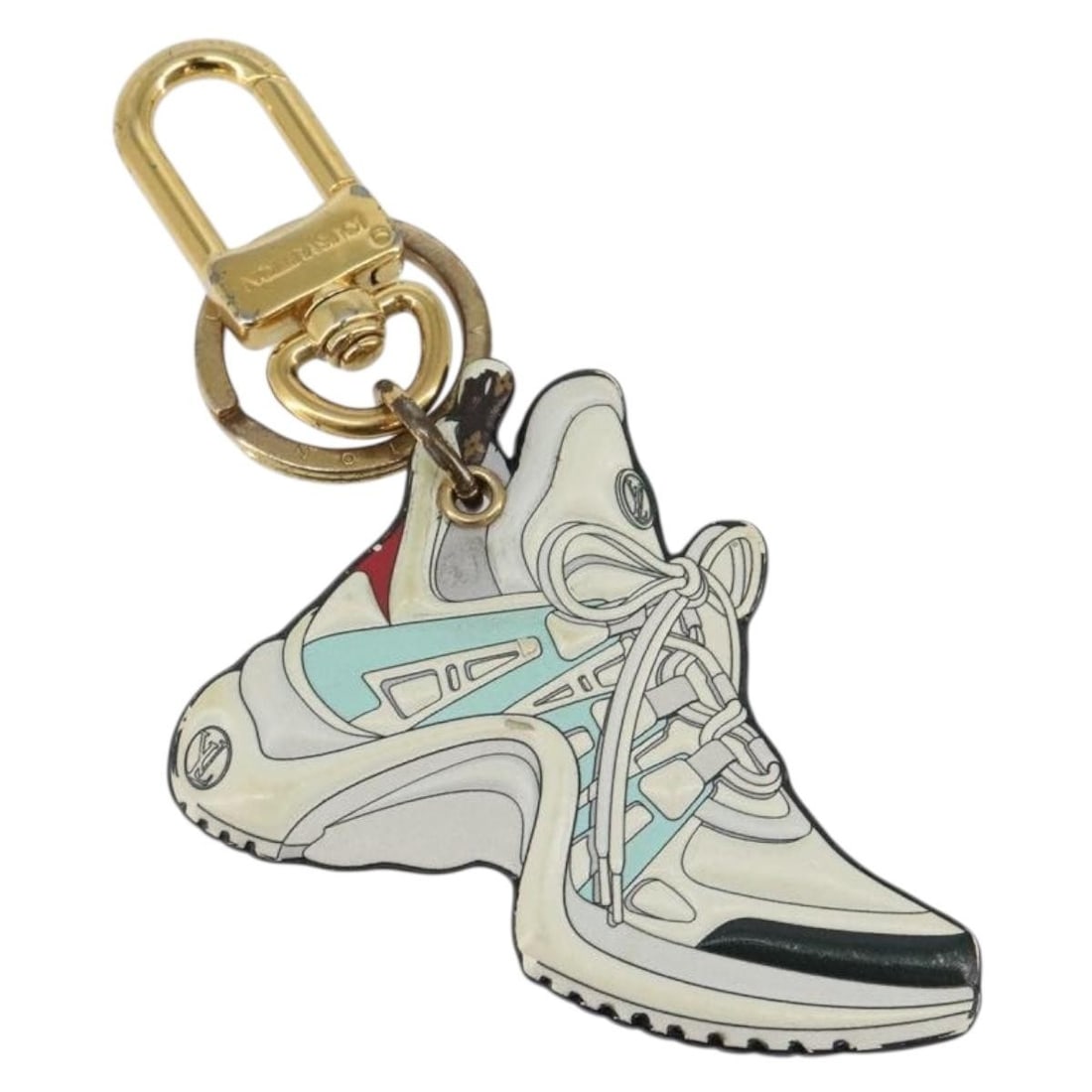 Louis Vuitton M69004 White Metal Archlight Charm Authentic: Louis Vuitton M69004 White Metal Archlight Charm Authentic This LOUIS VUITTON Porte Cles LV Archlight Charm is a stylish accessory made from durable metal, featuring a sleek white finish. Measuring ap