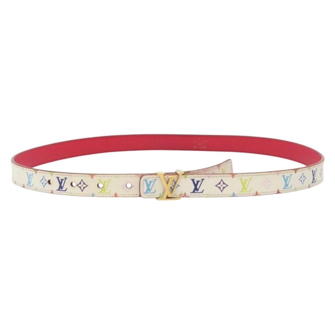 Louis Vuitton Multicolor Canvas Belt 38.2in LV Auth Spain: Louis Vuitton Multicolor Canvas Belt 38.2in LV Auth Spain This stunning Louis Vuitton belt features a vibrant multicolor monogram canvas design, perfect for adding a pop of color to any outfit. Crafte